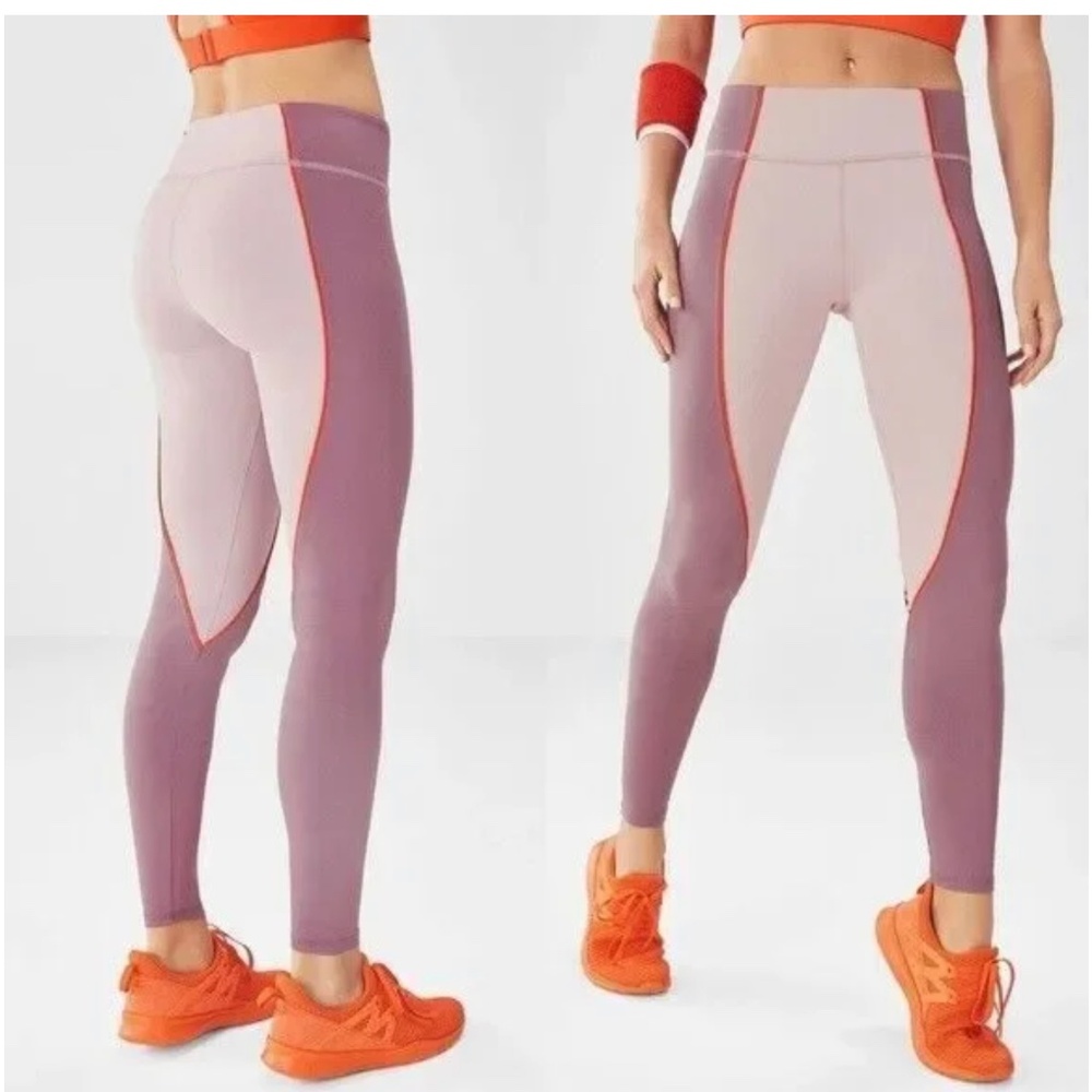 Fabletics Purple Full Length Jessica Powerhold Leggings Size Large